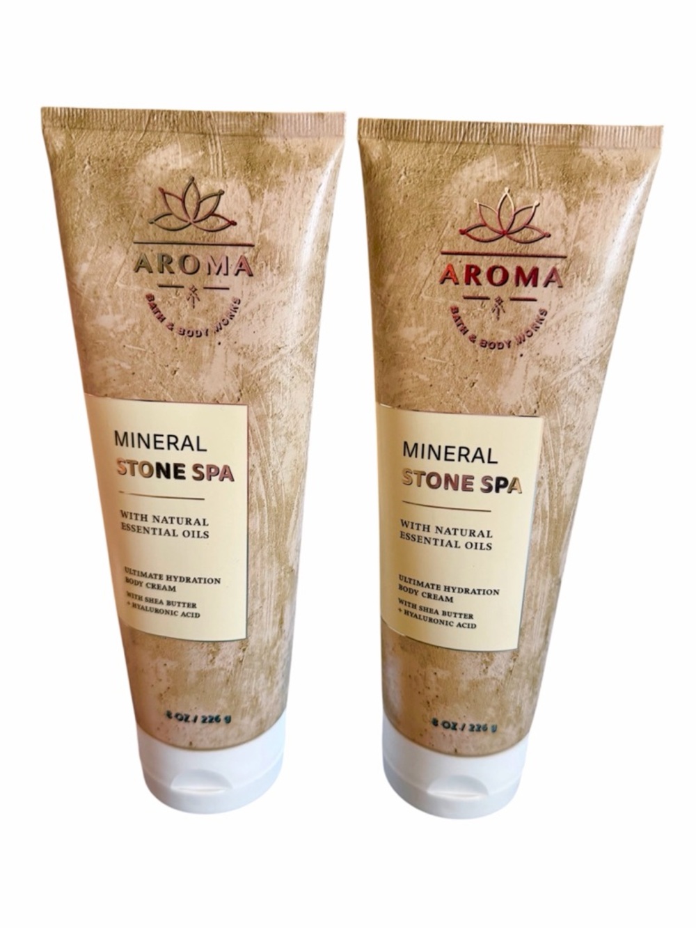 Bath and Body Works 8oz Body Cream Set - Mineral Stone Spa